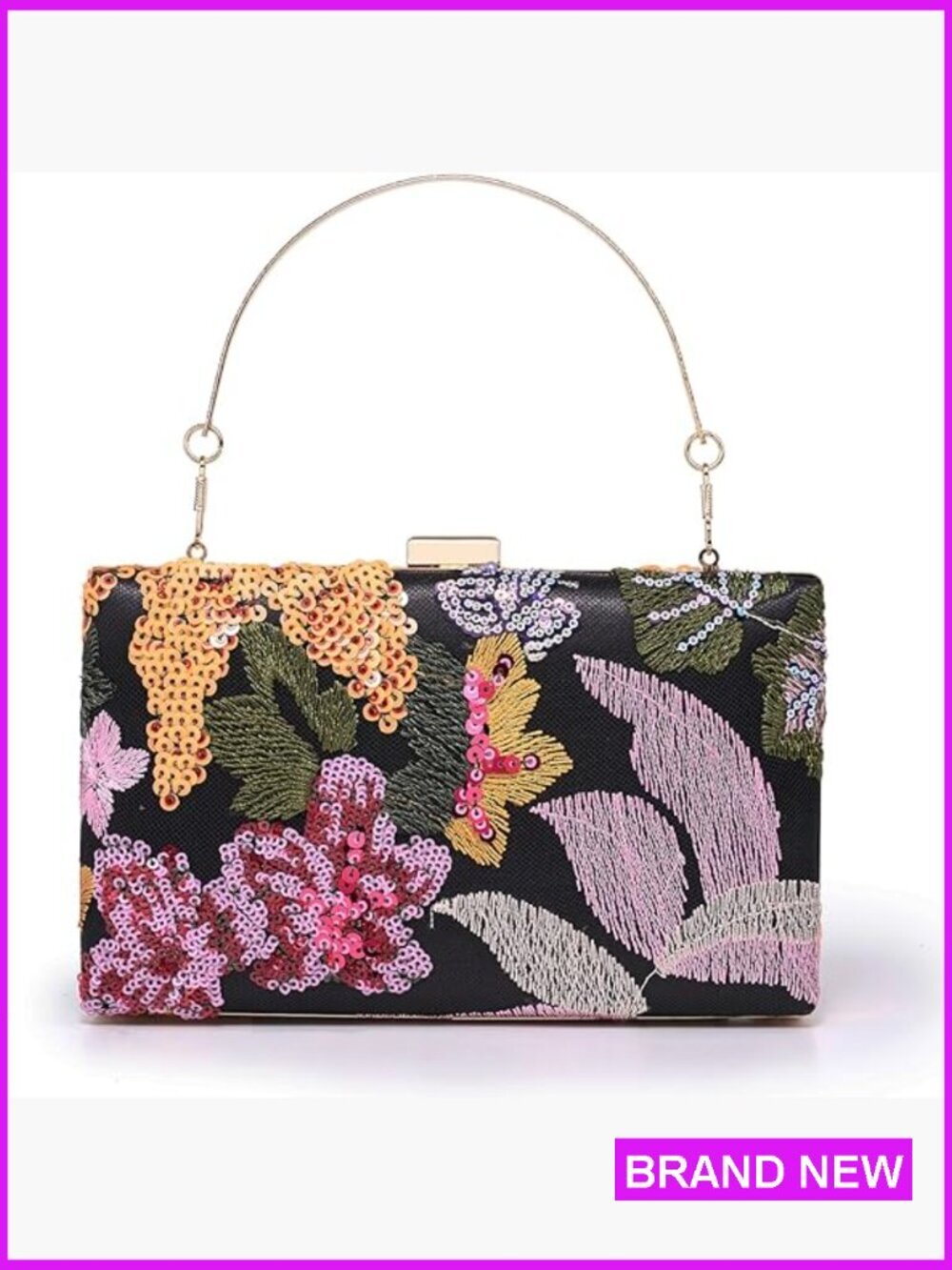 Women Envelope Clutch Handbag Evening Shoulder Purse Faux Leather Formal Dressy